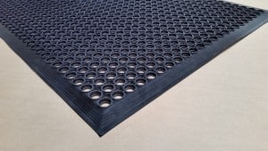 BLACK - Rubber Kitchen Mat - Economy and Utility