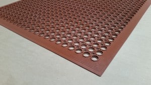 RED - Rubber Kitchen Mat - Economy and Utility